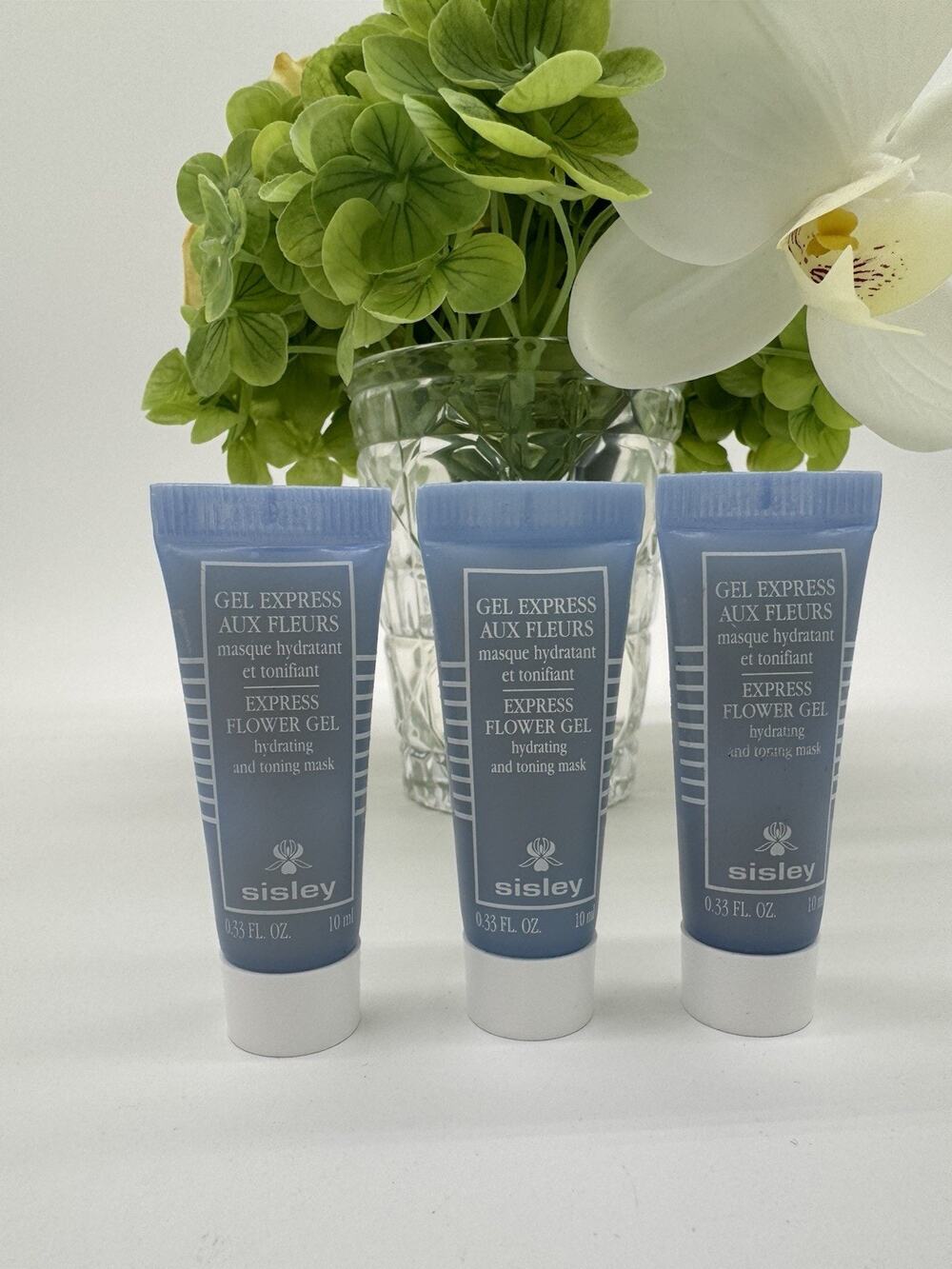Lot of 3 Sisley Express Flower Gel Hydrating And Toning Mask 10ml Each New
